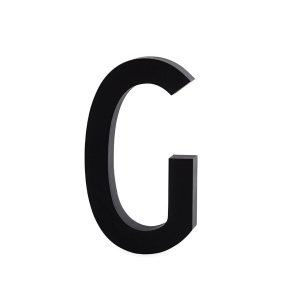 Design Letters Harmaa Kirjain Alumiini G