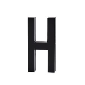 Design Letters Harmaa Kirjain Alumiini H