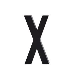 Design Letters Harmaa Kirjain Alumiini X