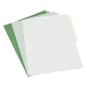 Monograph Combo Dokument Folder Muovitasku A4 Vihreä / Valkoinen 3-Pakkaus
