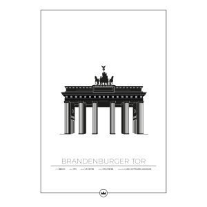 Sverigemotiv Brandenburger Tor Berlin Juliste 50x70 Cm