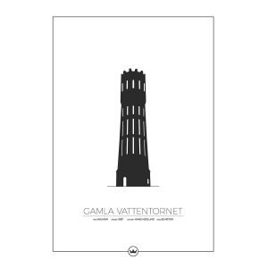 Sverigemotiv Gamla Vattentornet Kalmar Poster Juliste 50x70 Cm