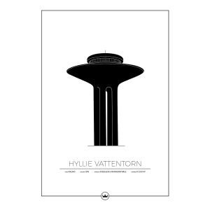 Sverigemotiv Hyllie Vattentorn Malmö Poster Juliste 50x70 Cm