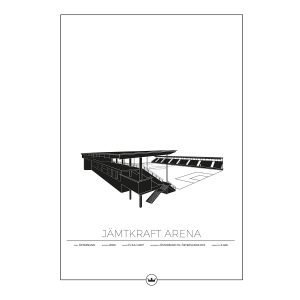 Sverigemotiv Jämtkraft Arena Östersund Poster Juliste 50x70 Cm