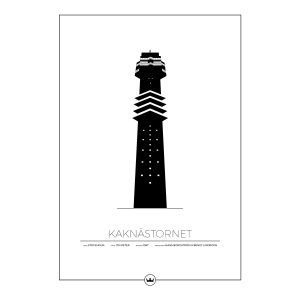 Sverigemotiv Kaknästornet Stockholm Poster Juliste 50x70 Cm