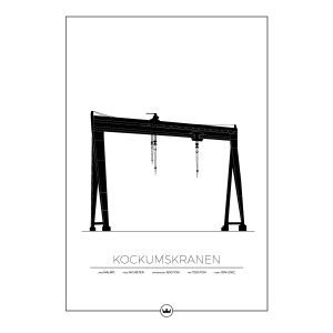 Sverigemotiv Kockumskranen Malmö Poster Juliste 50x70 Cm
