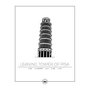 Sverigemotiv Lutande Tornet I Pisa Poster Juliste 40x50 Cm