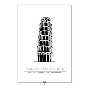 Sverigemotiv Lutande Tornet I Pisa Poster Juliste 50x70 Cm