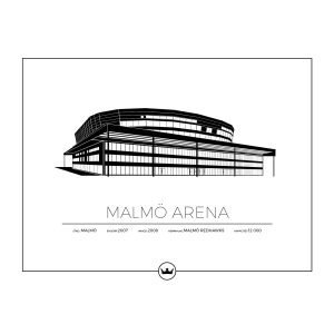Sverigemotiv Malmö Arena Poster Juliste 40x50 Cm