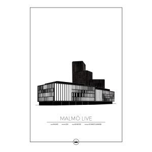 Sverigemotiv Malmö Live Poster Juliste 50x70 Cm