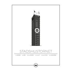 Sverigemotiv Stadshustornet Västerås Poster Juliste 40x50 Cm