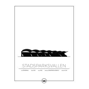 Sverigemotiv Stadsparksvallen Jönköping Poster Juliste 40x50 Cm