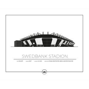 Sverigemotiv Swedbank Stadion Malmö Poster Juliste 40x50 Cm