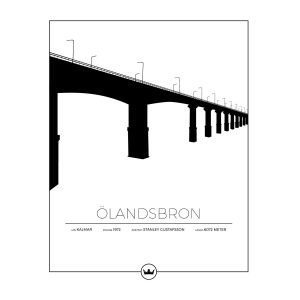 Sverigemotiv Ölandsbron Kalmar / Öland Poster Juliste 40x50 Cm